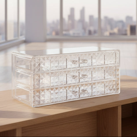Acrylic Jewelry Organizer Box – 72-Grid Clear Storage Case for Earrings, Rings & Necklaces