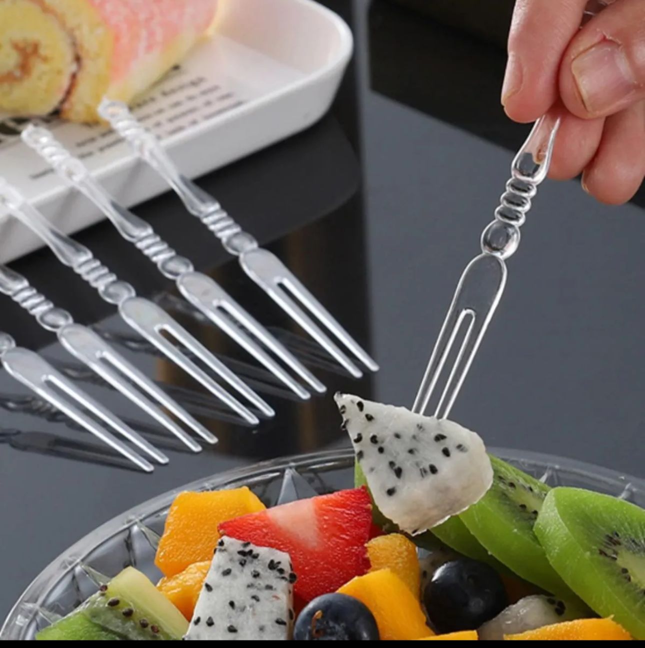 Plastic Fruit Forks 50 Pcs For Party
