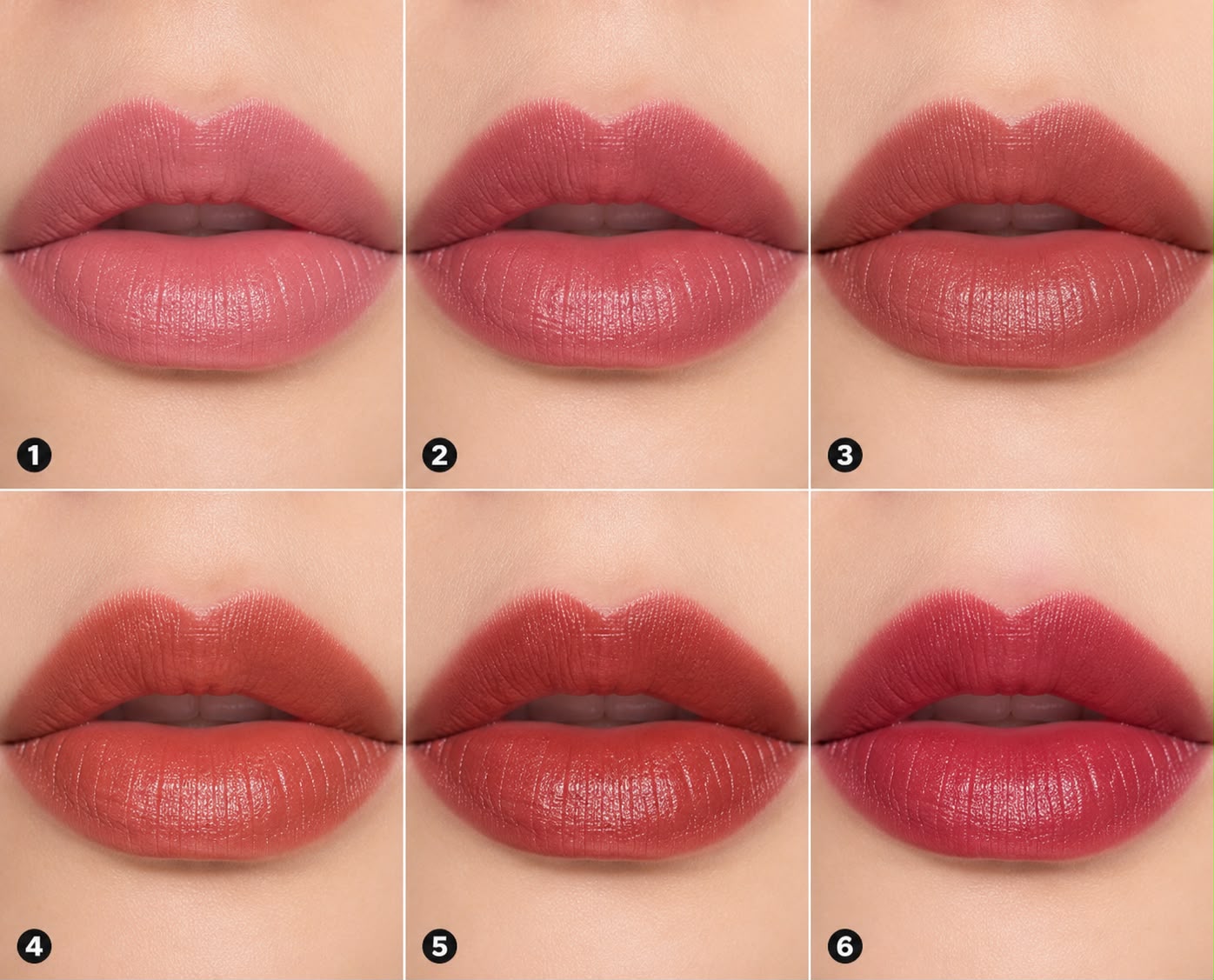 Crazy Girl 6 Shade Velvet Matte Lip Palette | Heart Shape Korean Lipstick Palette with Silicone Spatula