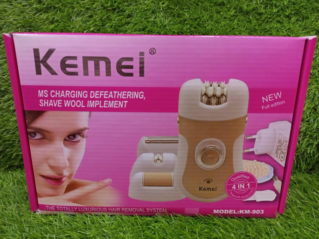 Kemei KM-903 4-in-1 Rechargeable Epilator, Shaver Kit