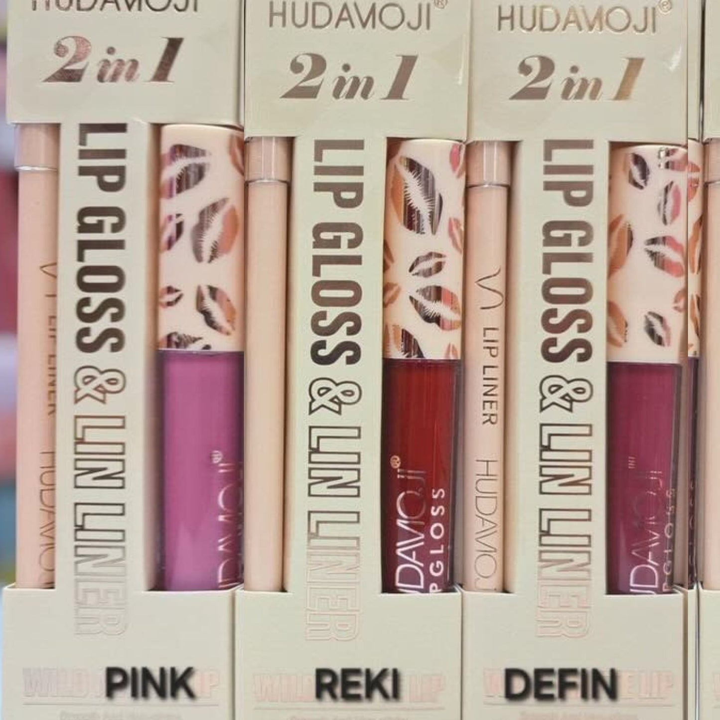 HUDAMOJI 2-in-1 Lip Combo  Lipgloss + Lipliner Set