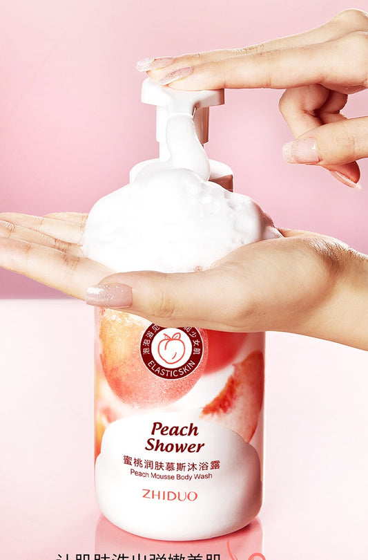ZHIDUO Peach Mousse Body Wash Body Shower