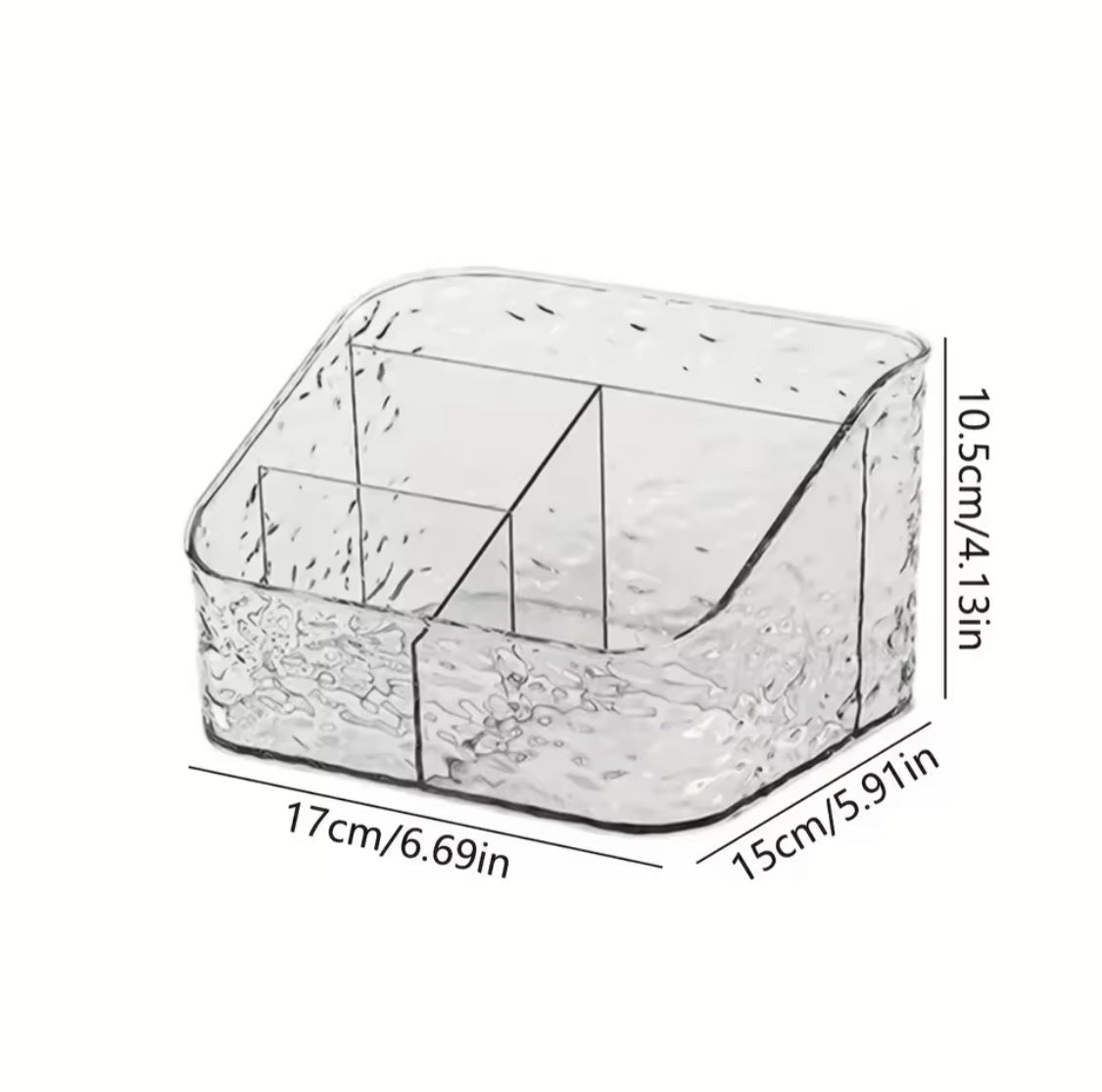 Acrylic Cosmetic Organizer, Transparent Makeup And Skincare Product Holder, Office Desk Stationery Box