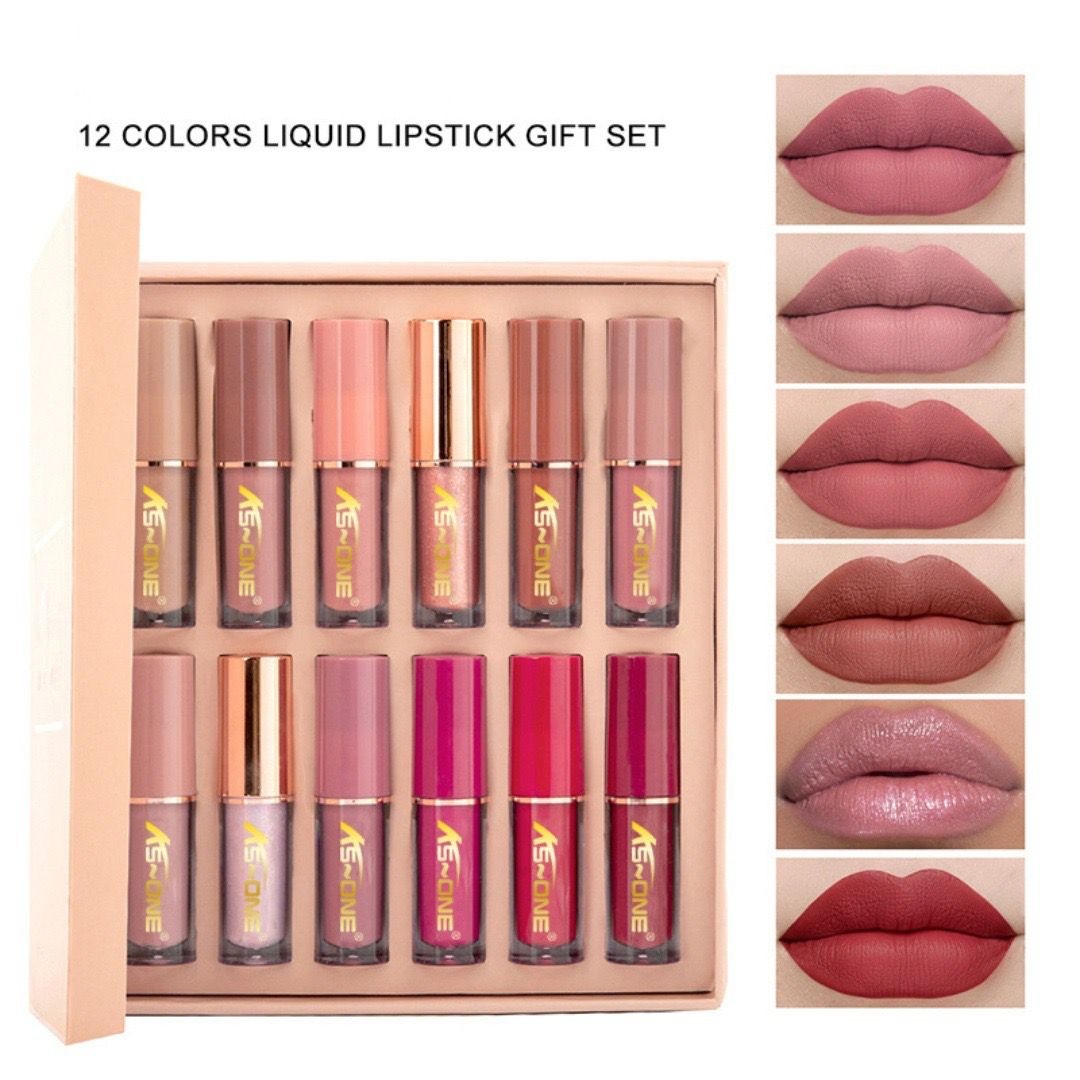 KS-ONE 12 Colors Matte Liquid Lipstick & Lip Gloss