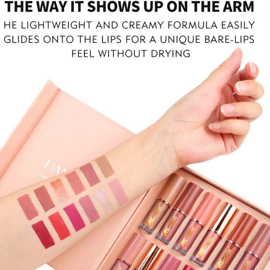 KS-ONE 12 Colors Matte Liquid Lipstick & Lip Gloss