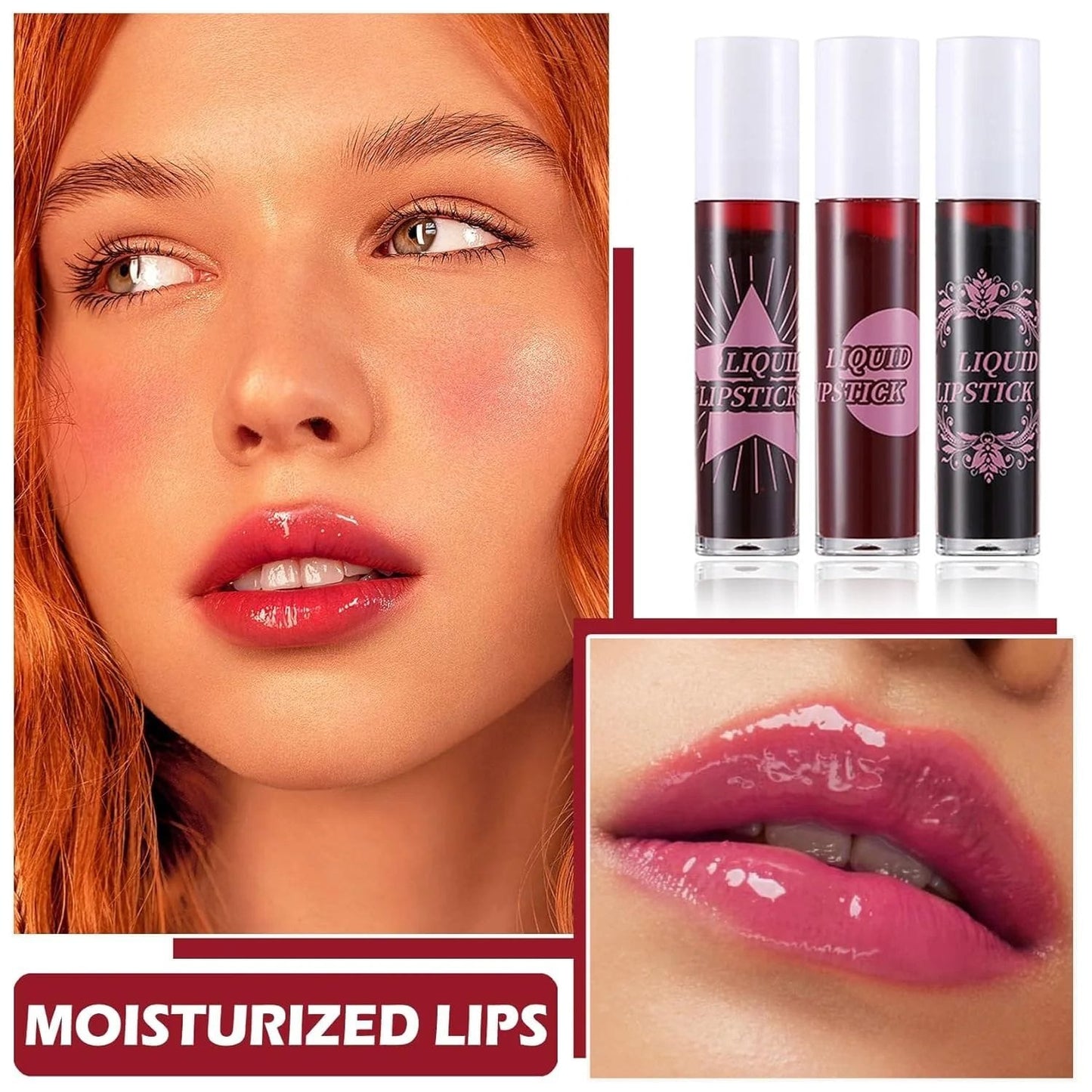 Dragon Ranee 3PC Set Let Your Kiss With Gorgeous Color Liquid Lipstick Tint