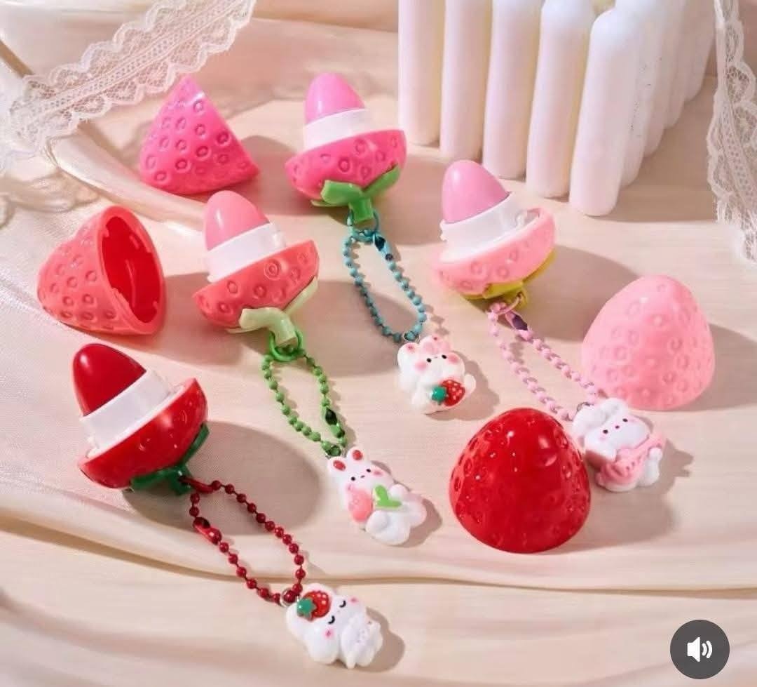 Hada Moji Cute Strawberry Lip Balm