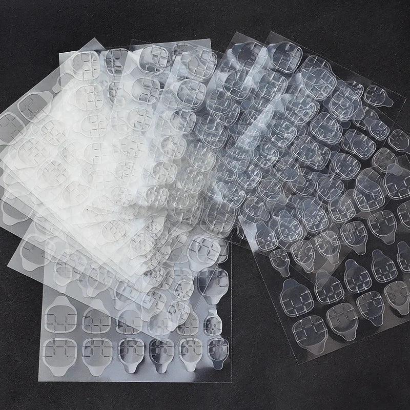 10 Sheets Nail Stickers Sheet Tape Double Side Sticker