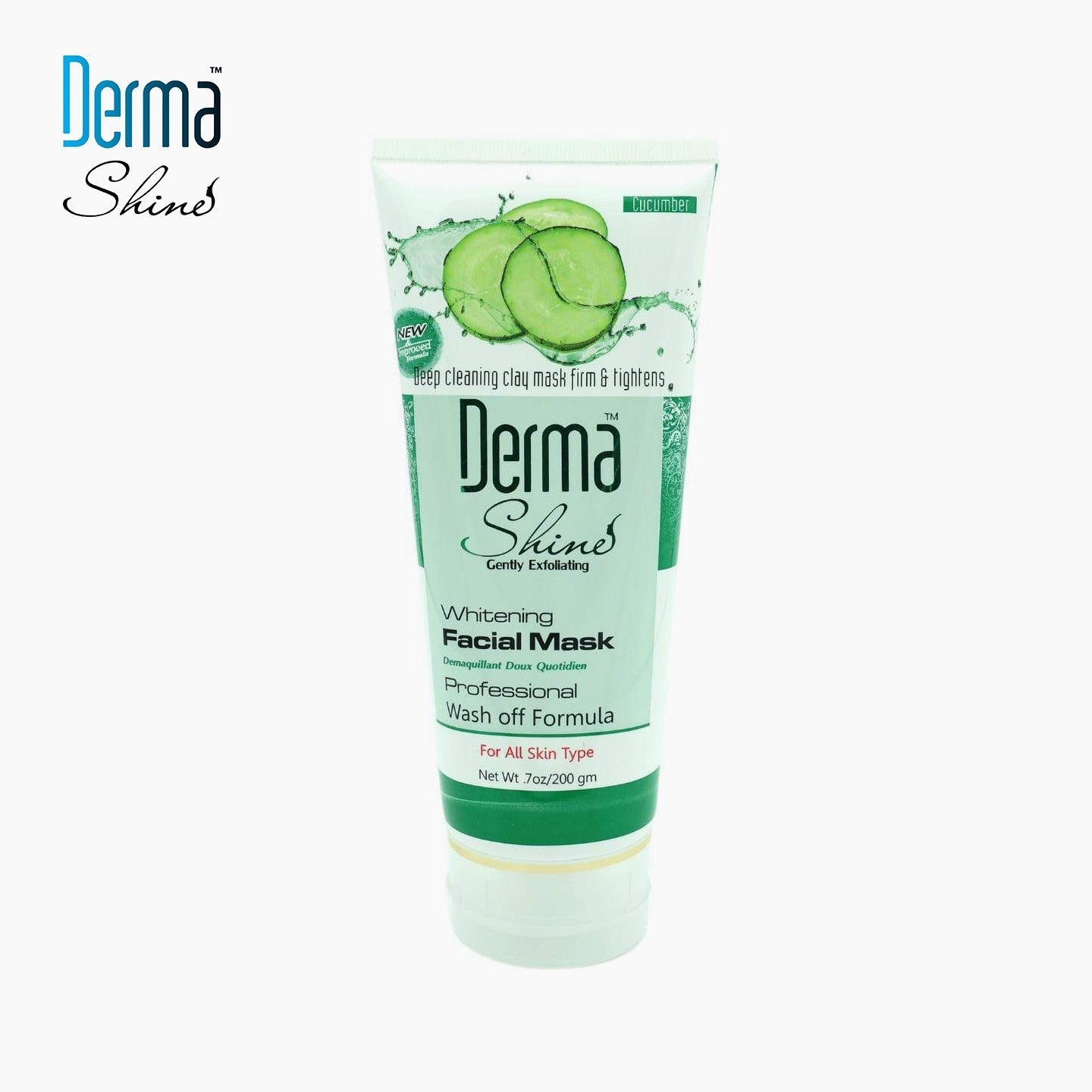 Derma Shine Whitening Hydrating Cucumber Facial Mask 