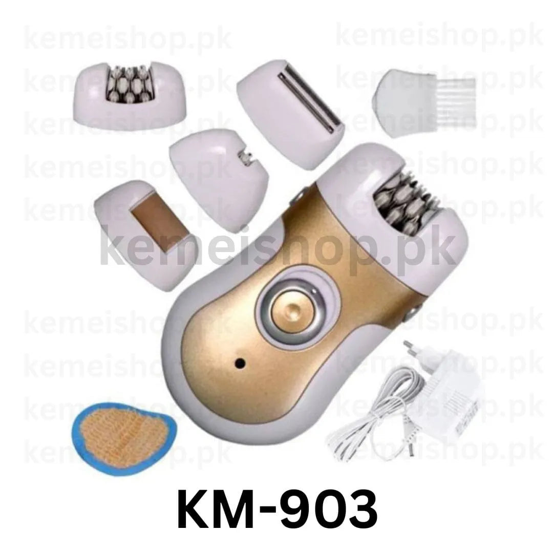 Kemei KM-903 4-in-1 Rechargeable Epilator, Shaver Kit
