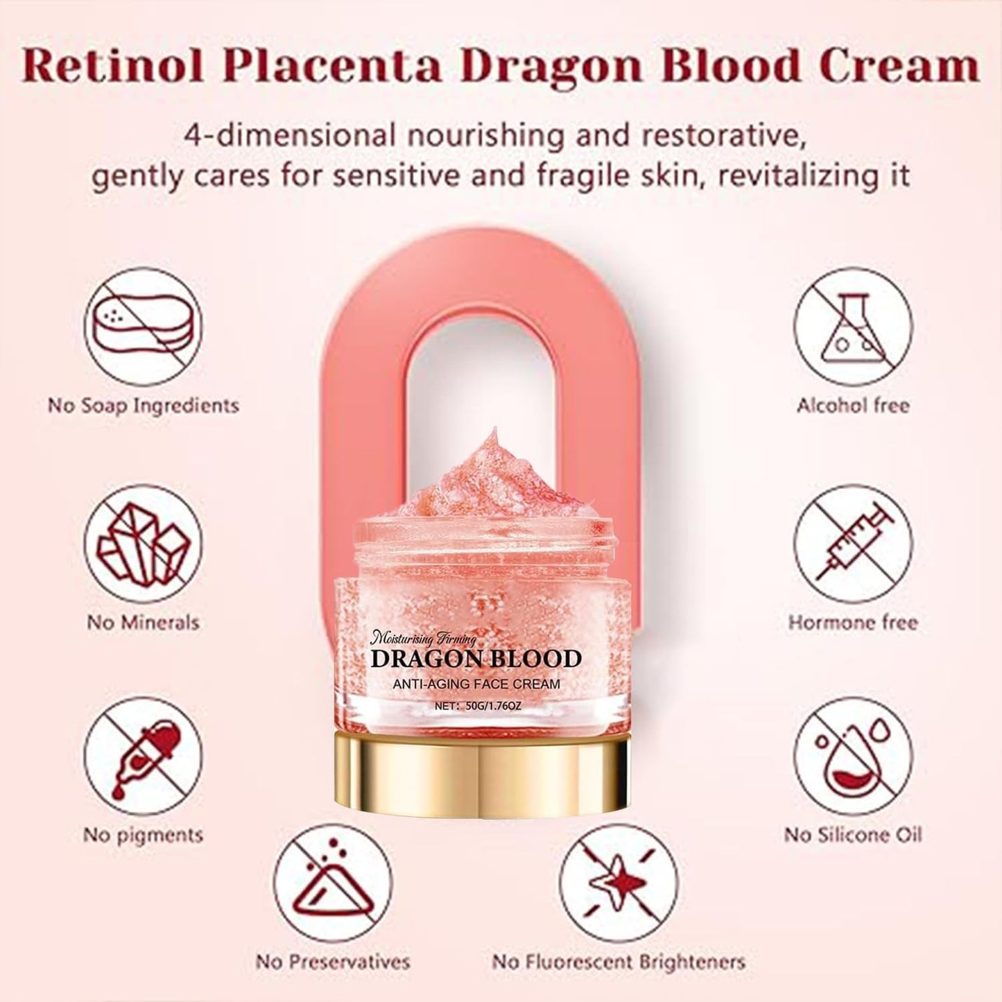 Sadoer Dragon Blood Anti-Aging Face Cream | Hydrating | Helps Reduce Fine Lines & Wrinkles | Korean Skin Care