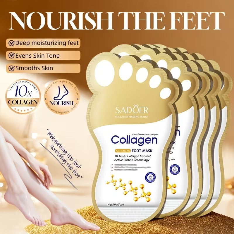 Sadoer Foot Mask, 40Ml/Pair Moisturizing And Firming Foot Mask, Dry Rough Feet, Deep Hydration Foot Care Mask.