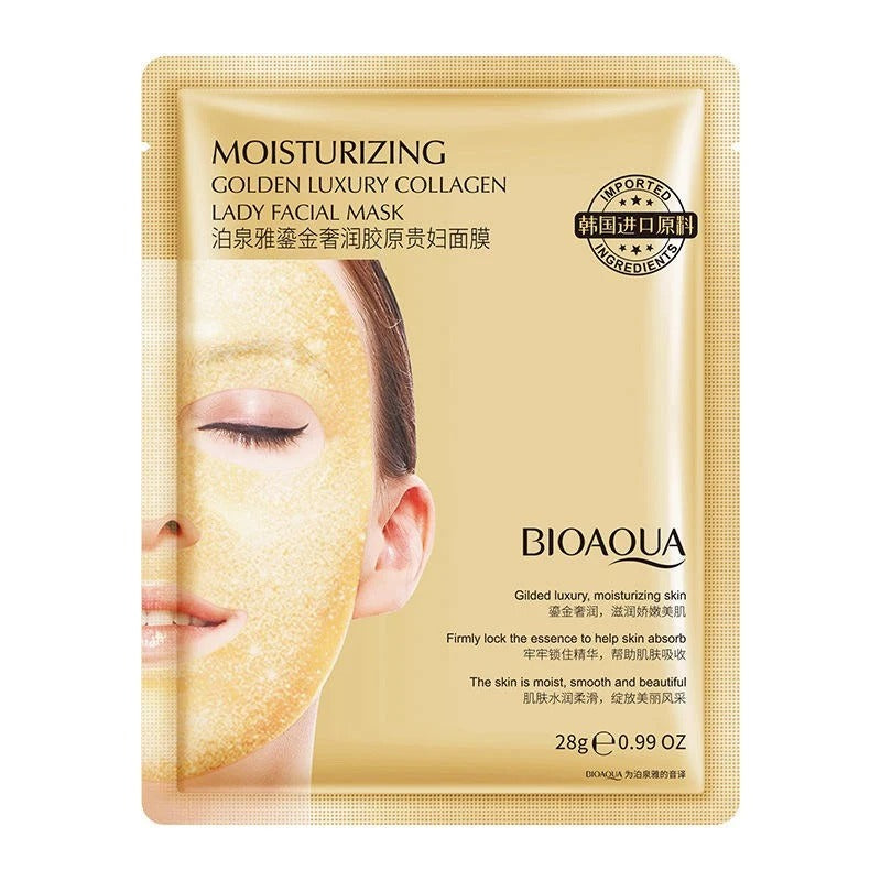 BIOAQUA Golden Luxury Collagen Lady Facial Sheet Mask 28g