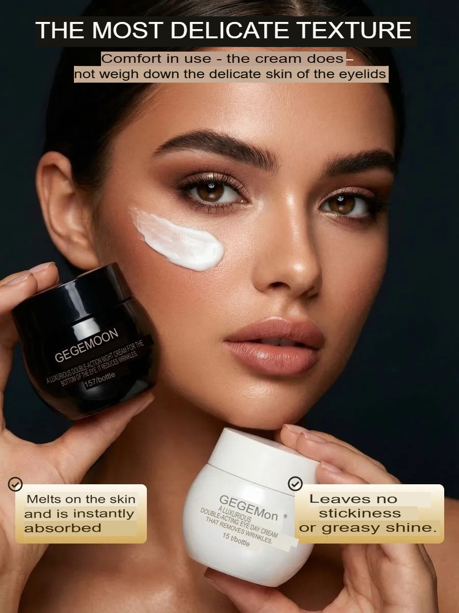 GEGEMOON Premium 2-in-1 Eye & Face Cream Set | Day & Night Anti-Wrinkle