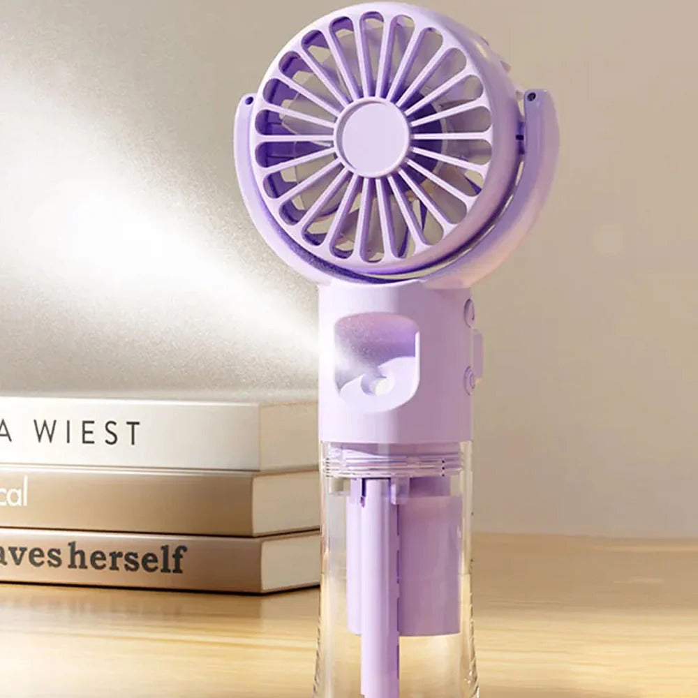 Rechargeable Mini Handheld Spray Fan, Children's Student fan, Desktop Water Mist Fan