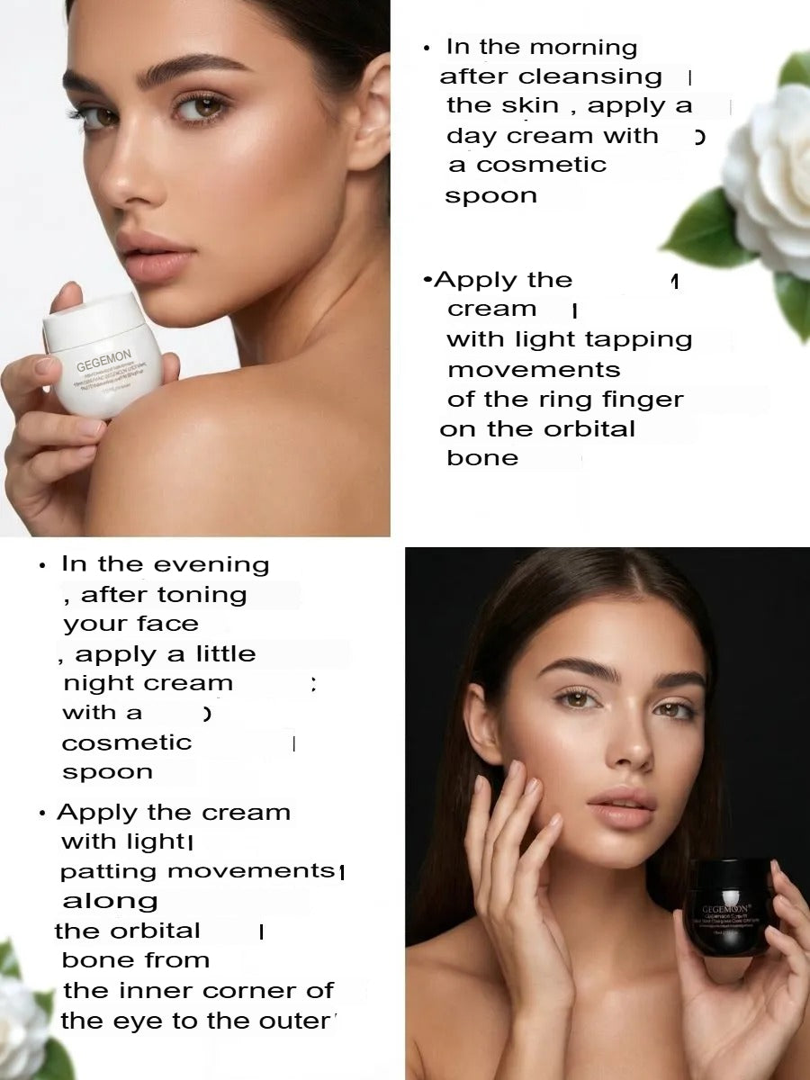 GEGEMOON Premium 2-in-1 Eye & Face Cream Set | Day & Night Anti-Wrinkle
