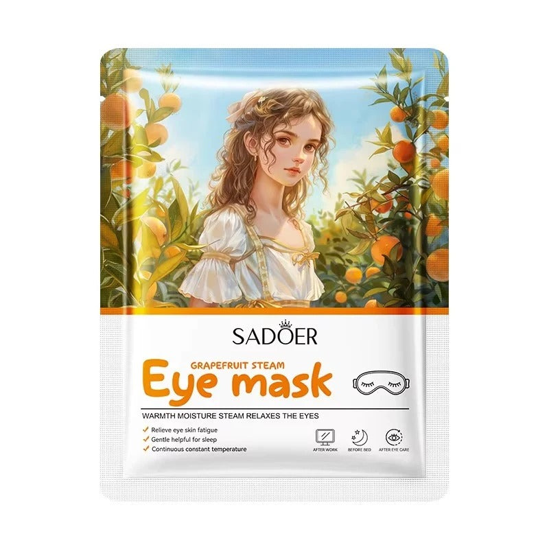SADOER Grapefruit Steam Eye Mask - for Eye Fatigue & Dryness