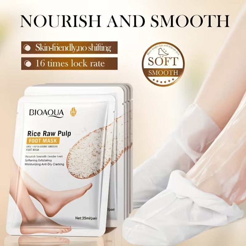 Bioaqua Foot Mask Pair, Nourishing Foot Care, Soften Rough Dry Cracked Feet