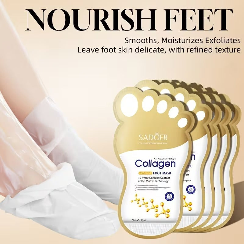 Sadoer Foot Mask, 40Ml/Pair Moisturizing And Firming Foot Mask, Dry Rough Feet, Deep Hydration Foot Care Mask.