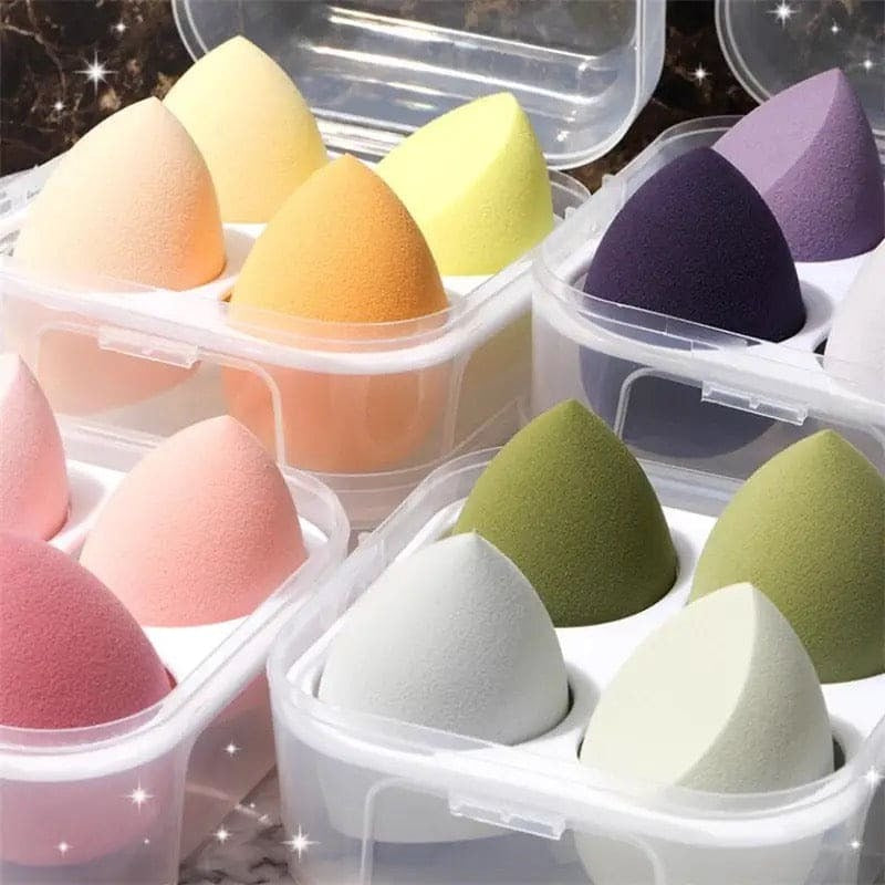 Beauty Blender Sponge Set – 4 Pcs with Case