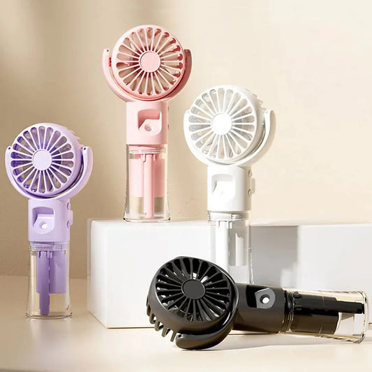 Rechargeable Mini Handheld Spray Fan, Children's Student fan, Desktop Water Mist Fan