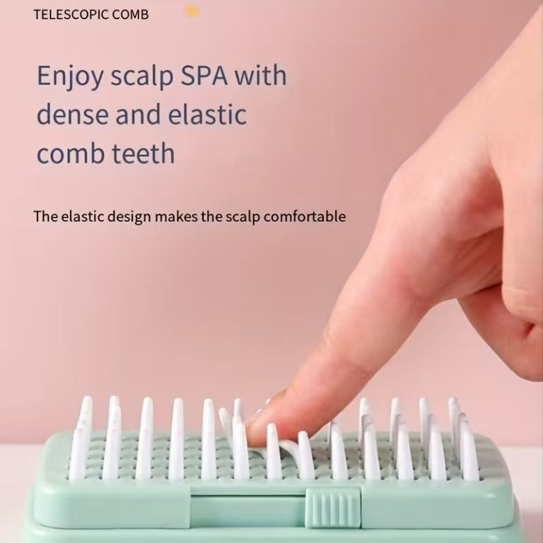 Stretch Hair Brush – Flexible Detangling Brush for Gentle Scalp Care & Styling