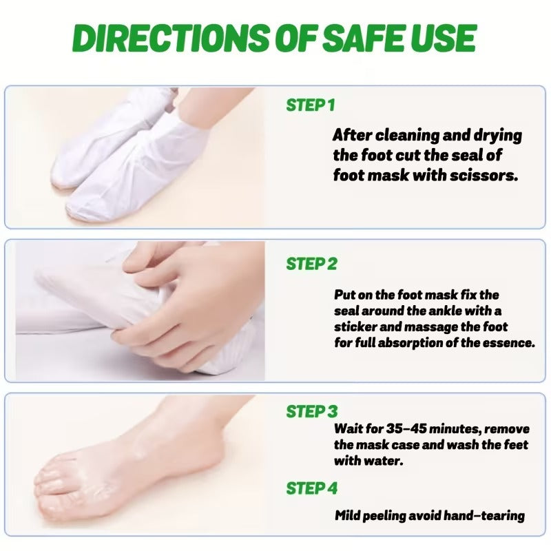 Bioaqua Foot Mask Pair, Nourishing Foot Care, Soften Rough Dry Cracked Feet