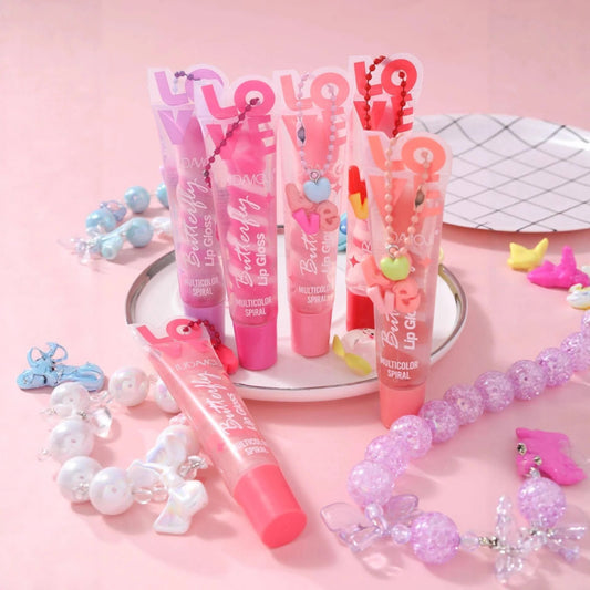 Hudamoji Butterfly Love Multicolor Spiral Lip Gloss
