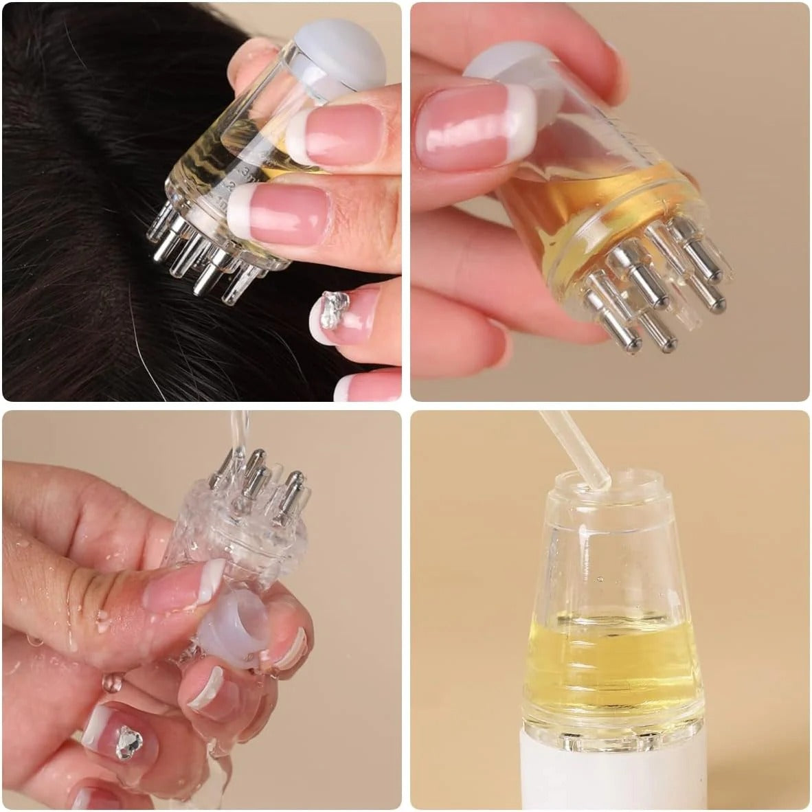 Hair Oil Scalp Applicator Bottle Scalp Massager