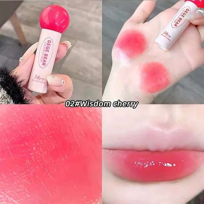 Gege Bear Water Light Lip Gloss | Non-Sticky Long-Lasting Mirror Lip Glaze Set
