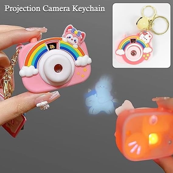Cute Lip Gloss with Sanrio Projection Camera Keychain – Kawaii Beauty Gift