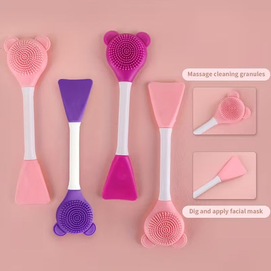 Facial Beauty Mask Stick & Face Brush – 2 in 1 Skin Care Tool