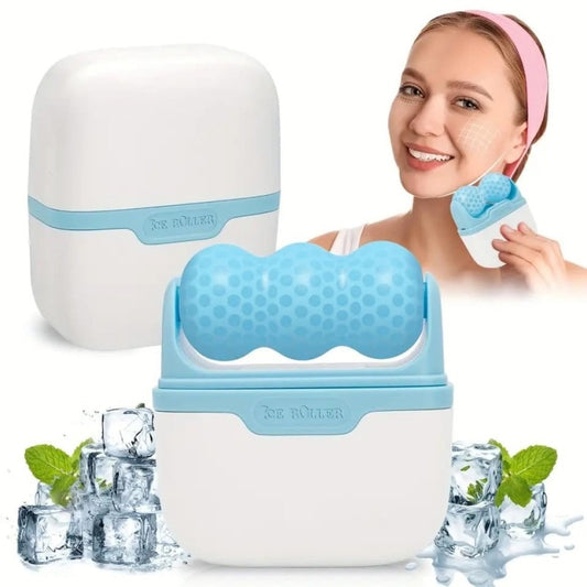 2-in-1 Facial Ice Roller & Body Massager – Double Head for Face, Eyes & Neck