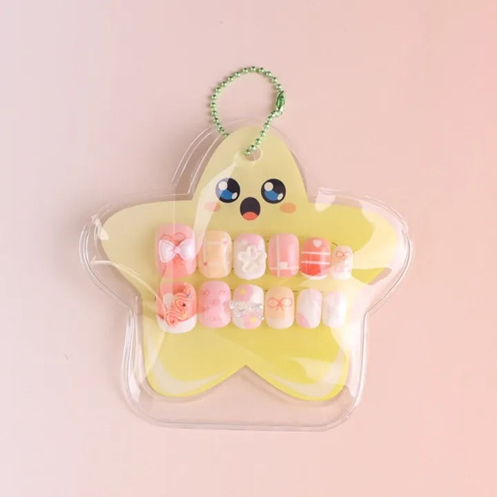 Kida Nails 12pcs Cartoon Pre-Glued Nail Tips for Kids