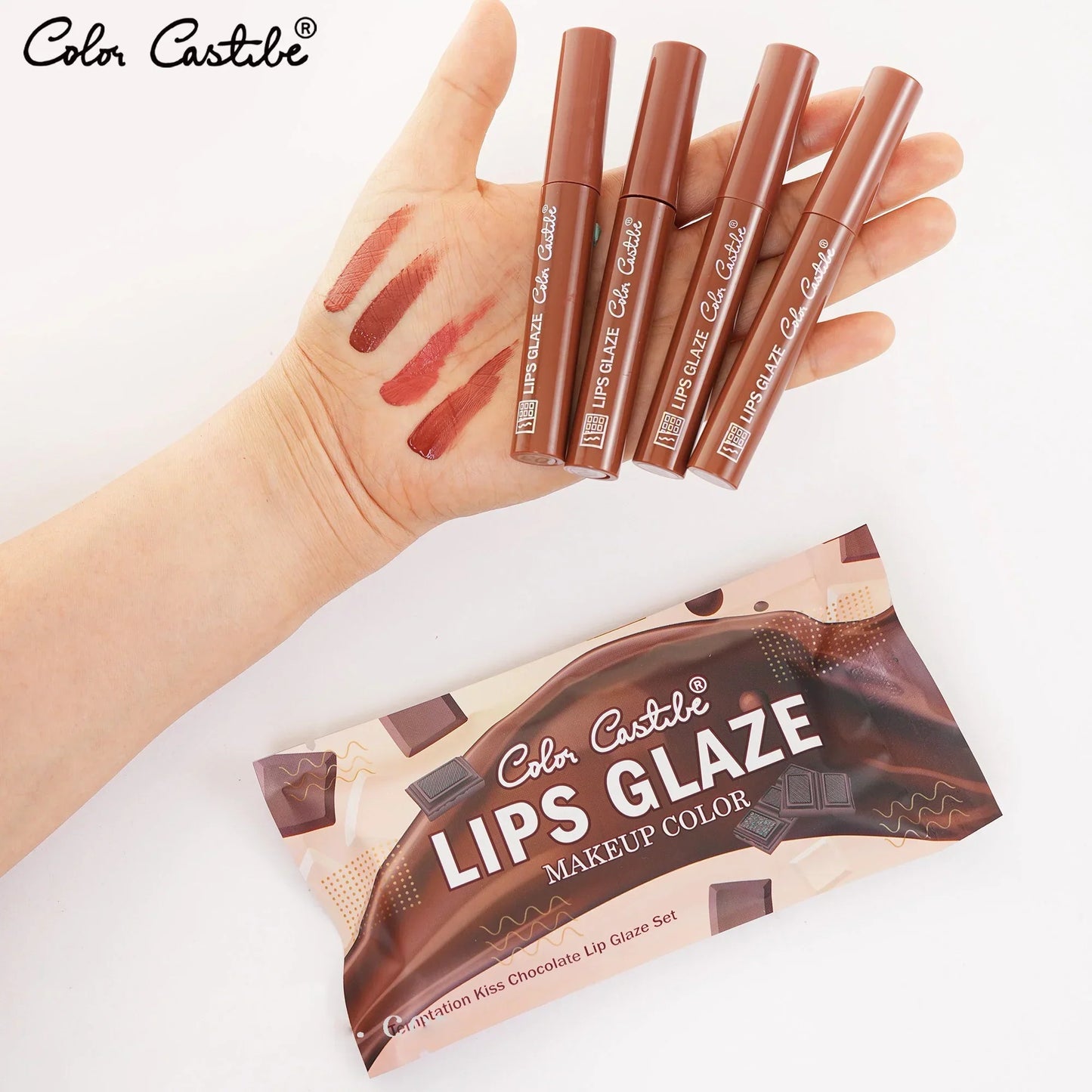 Color Castle Makeup Lip Glaze – 4 Colors Set