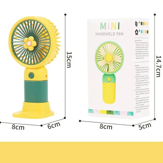 Mini Flower Handheld Fan for Kids