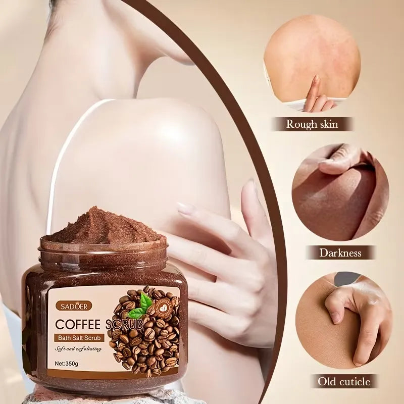 Sadoer Coffee Bath Salt Scrub Exfoliating Body Scrub