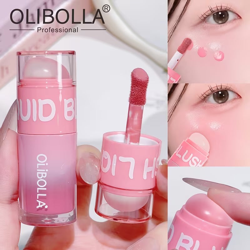 Olibolla Dual-End Liquid Blush Easy-Blend Waterproof Long-Lasting Blush Stick