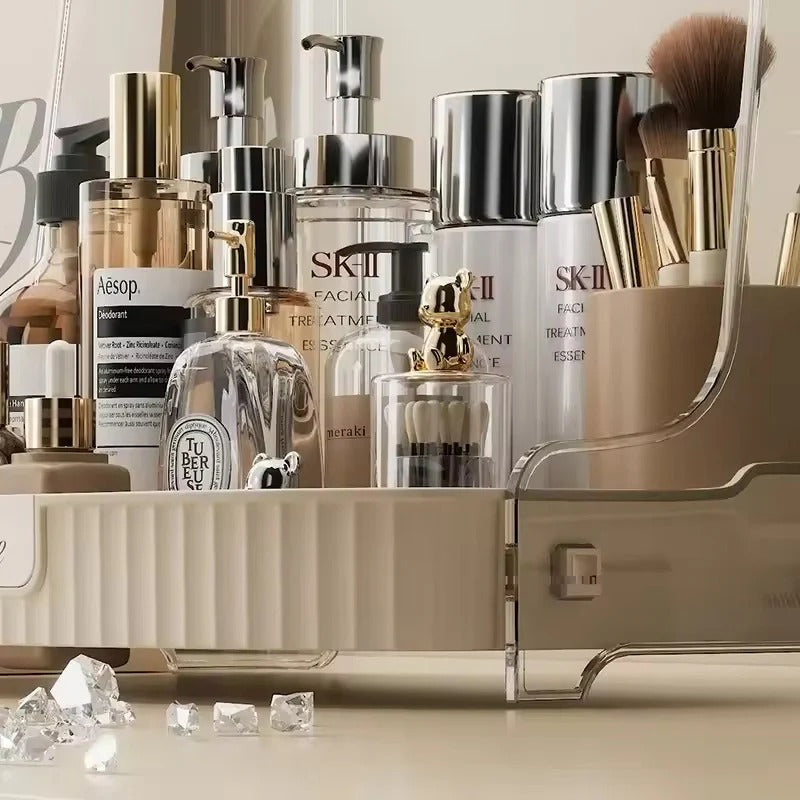 Desktop Double Layer Cosmetic Organizer Shelf Storage Rack Holder