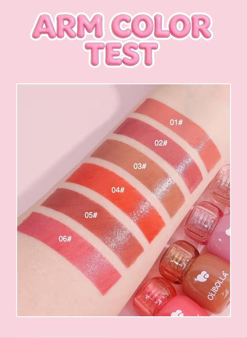 olibolla Lip gloss swatches on a arm 