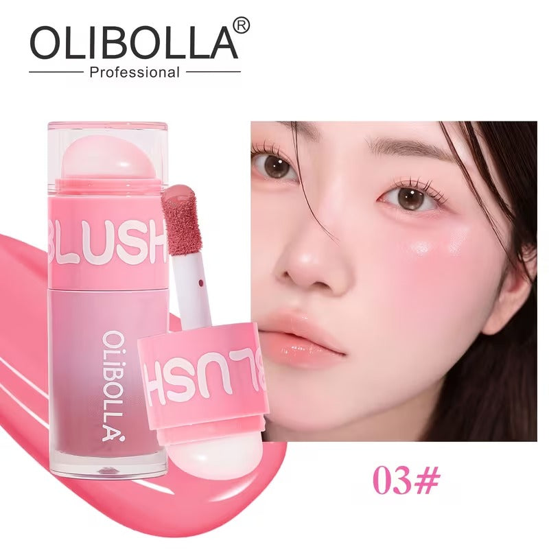 Olibolla Dual-End Liquid Blush Easy-Blend Waterproof Long-Lasting Blush Stick