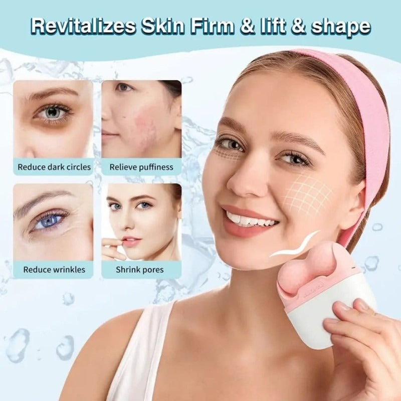 2-in-1 Facial Ice Roller & Body Massager – Double Head for Face, Eyes & Neck