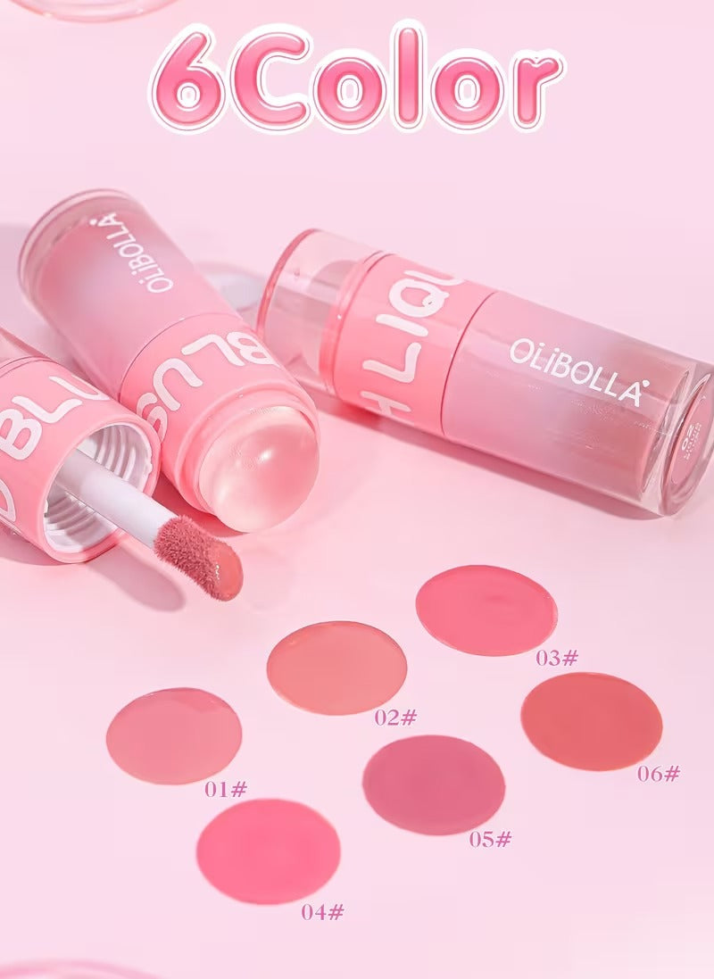 Olibolla Dual-End Liquid Blush Easy-Blend Waterproof Long-Lasting Blush Stick