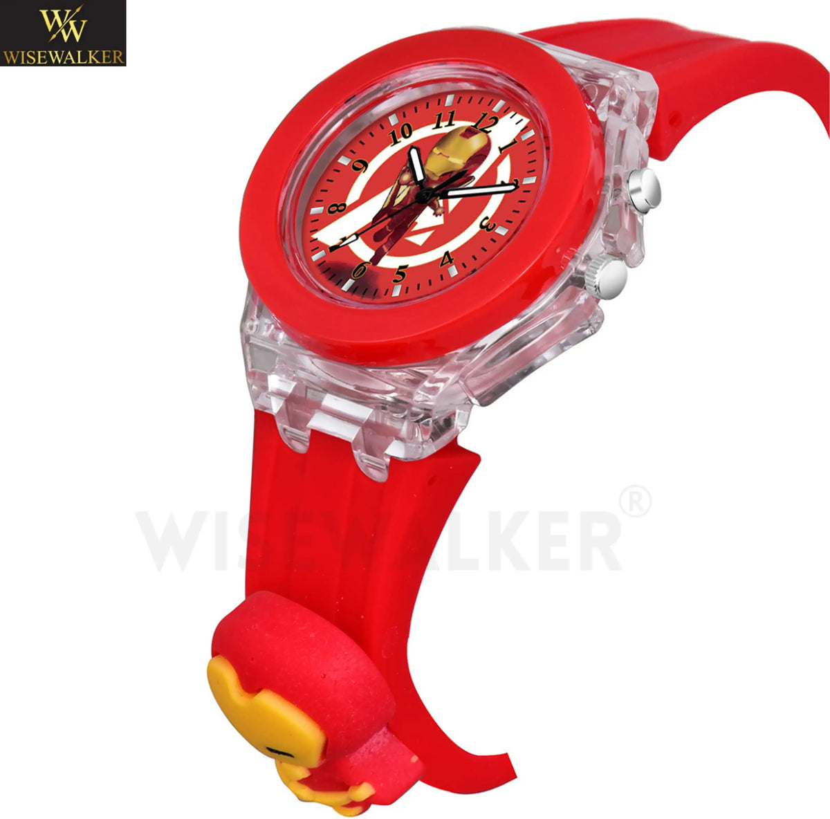 Kids Printed Dial Analogue Watch with Patterned Strap