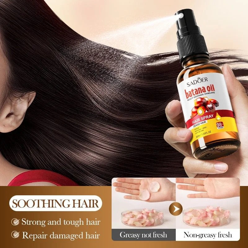 Sadoer Batana Oil Hair Spray | Scalp Soothing Dense Hair Serum 30ml