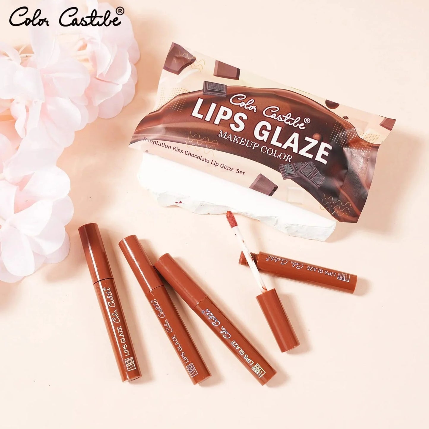 Color Castle Makeup Lip Glaze – 4 Colors Set