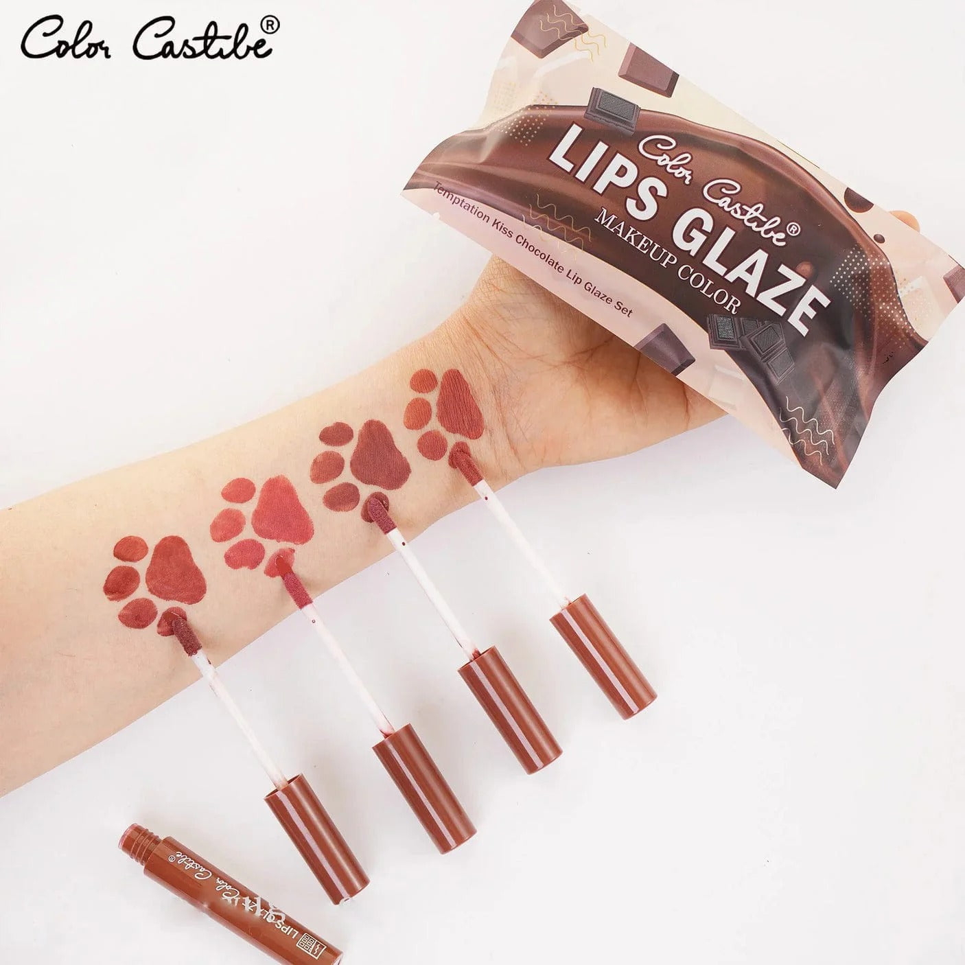 Color Castle Makeup Lip Glaze – 4 Colors Set
