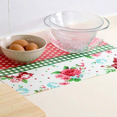 Printed PVC Waterproof, Oil Proof, Easy to Clean Placemats Table Mats for Dining Set of 6