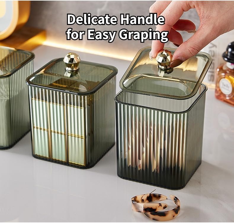 Acrylic Square Swab Storage Box, Makeup Cotton Pad Storage Box, Single Cell Clear Case, Cosmetics Jewellery Container