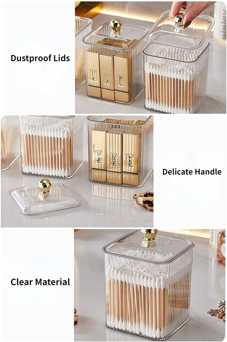Acrylic Square Swab Storage Box, Makeup Cotton Pad Storage Box, Single Cell Clear Case, Cosmetics Jewellery Container